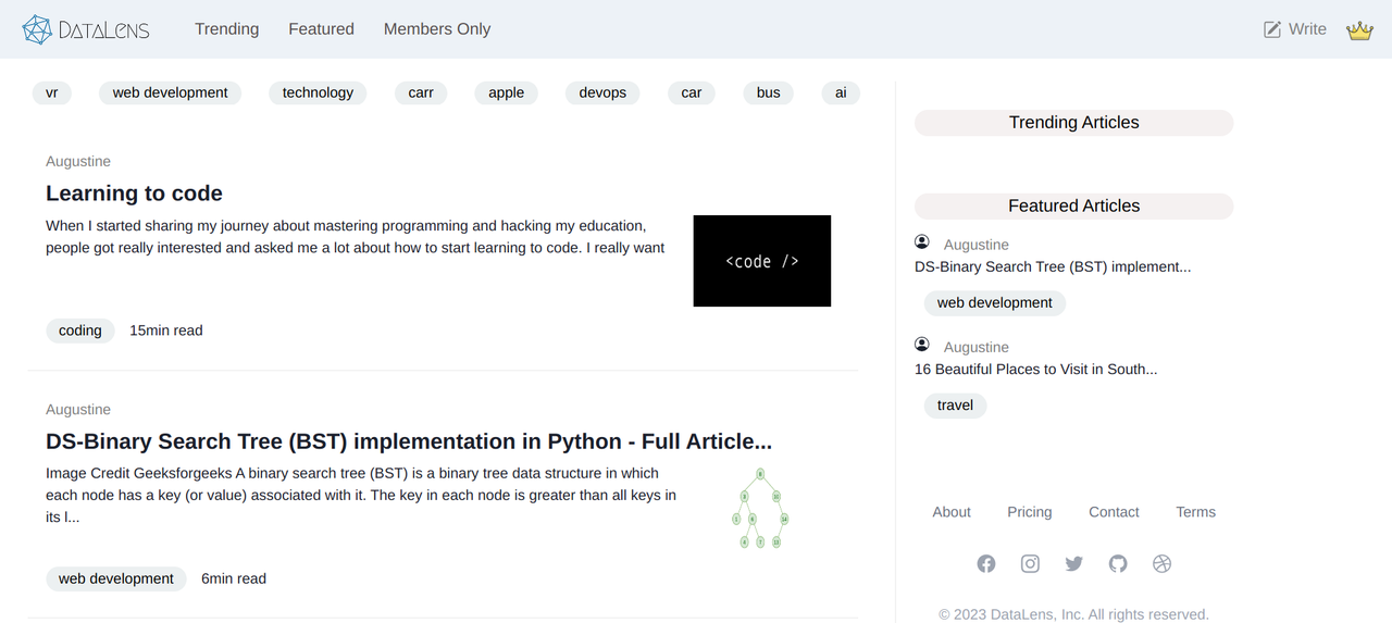 DataLens screenshot